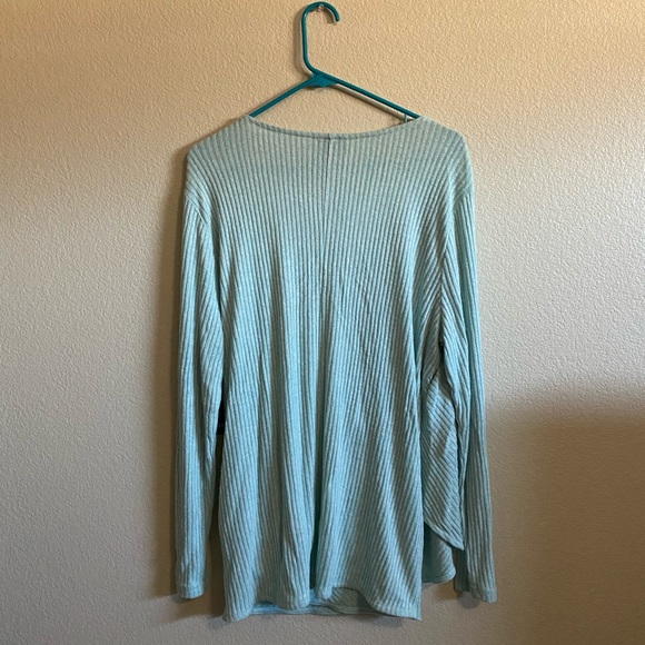 NWT! a.n.a. XXL Glaciar Aqua Crossover Top - Picture 2 of 5